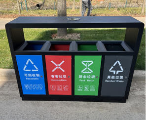 Stainless Steel Trash Can Municipal Street Park Scenic Spot <b>Double</b> Classification Garbage <b>Bin</b> Manufacturers Multi-Classification - Product Image 6