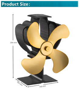 Mini ventilateur de poêle à haute vitesse Non électrique et auto-alimenté, pour foyer à gaz kérosène Propane, meilleure vente - Product Image 4