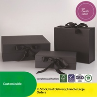 Boîte cadeau magnétique pliable personnalisée avec couvercle rabattable, laminage mat, doublure en éponge, impression offset, couleur unie, gaufrage, réutilisable