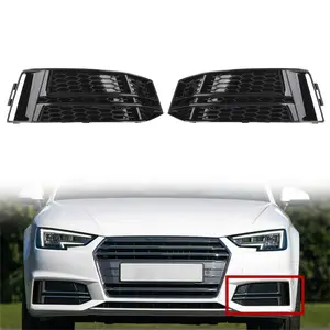 Areyourshop 8W0807681F / 8W0807682F Pair Fog Light Cover Front Bumper Grille For Audi S4/A4 B9 S-LINE 2016 2017 2018