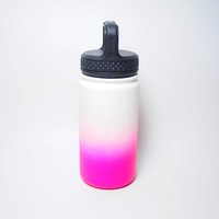 Bouteille d'eau isotherme portable personnalisable avec logo, double paroi, sans BPA, anti-fuite, avec bec verseur et poignée mousqueton pour activités sportives en extérieur