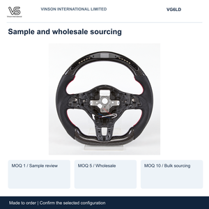 Volante de Fibra de Carbono para Volkswagen Golf, Configuración Seleccionada con Centro Abierto VG6LD - Product Image 5