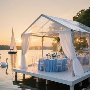 Tente de réception extérieure en alliage d'aluminium pour le marché africain, <span class=keywords><strong>grande</strong></span> tente événementielle ignifuge blanche certifiée CE pour mariages et fêtes, à vendre - Product Image 2