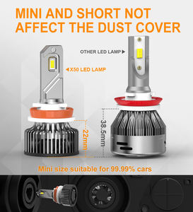 H4 Bombilla de faro LED X50 Canbus CSP 6000K Iluminació<span class=keywords><strong>n</strong></span> H11 H7 H1 Luz antiniebla H16 9005 Hb4 H4 LED H7 - Product Image 5