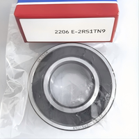 Roulement de machine à alignement automatique en acier chromé double rangée SKF 2206 E-2RS1TN9, 30x62x20 mm, vente en gros