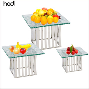 GZ Hadi ชั้นสเตนเลสสตีลทรงสี่เหลี่ยมสำหรับบุฟเฟต์โต๊ะขนมหวาน/ชั้นวางเค้กสำหรับงานปาร์ตี้ในโรงแรมการแสดงอาหารใช้ในร้านอาหาร - Product Image 5