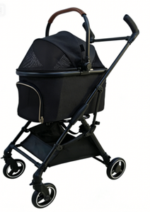 301 Luxus-Kleintierwagen für Katzen & Hunde aus Luftfahrt-Aluminium, faltbarer 4-Rad-Hundetrolley mit Stoßdämpfung & waschbar - Product Image 1