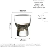 Verre à vin blanc sans plomb Style ancien 2o 60ml Verre à liqueur ménager à fond épais