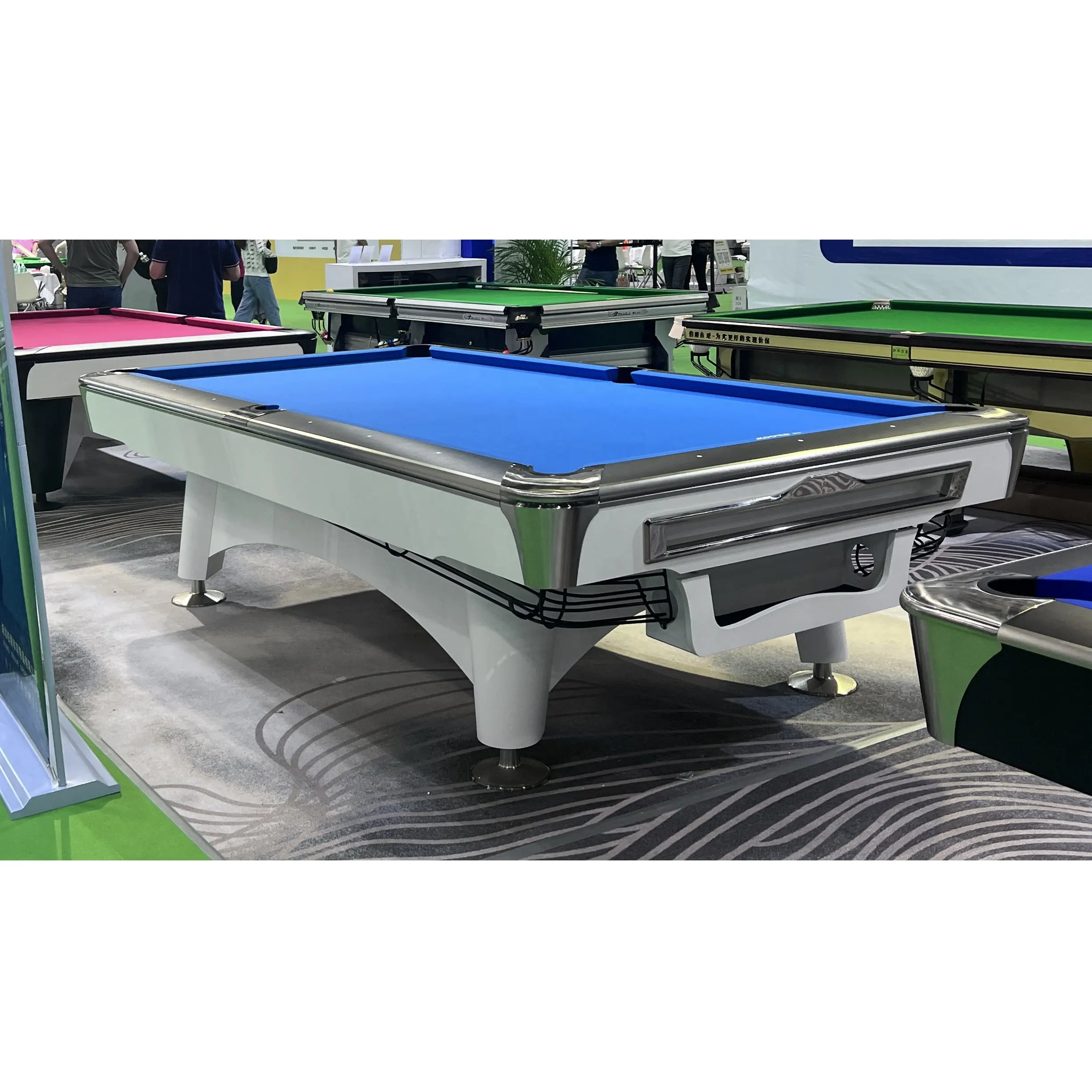 Table de billard à neuf boules avec coussin en ardoise et poche en cuir