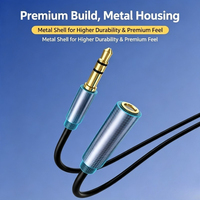 Câble d'extension audio stéréo plaqué or en cuivre émaillé 3,5 mm mâle-femelle pour casque, haut-parleur, voiture, AUX, ordinateur portable, MP3, ordinateur