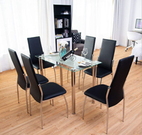 Chaise de salle à manger blanche chromée tables de salle à manger modernes 6 chaises meubles salle à manger table à manger ensemble de 4 chaises