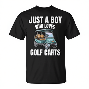 Camiseta Just A Boy Who Loves Golf Carts para entusiastas de los carritos de golf - Product Image 2