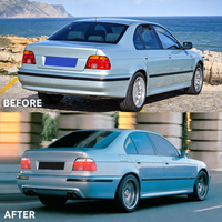 Kit carrosserie style MT M5 pour pare-chocs avant et arrière, amélioration pour BMW Série 5 E39 1996-2003, avec calandre et feux de brouillard