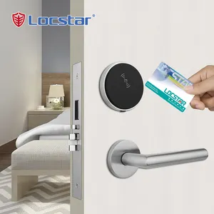 Locstar الساخن الإلكترونية الأمن الذكية انقسام m1fare بطاقة مقفلة RFID نظام انغلاق الفنادق الباب قفل