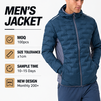 Veste matelassée à capuche pour homme, légère, pour le sport et la course en plein air, fabricant OEM