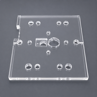 Composants usinés en PMMA transparent, panneau de fixation en acrylique, fabrication sur mesure