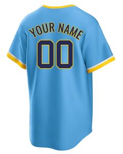 Toptan formalar özelleştirilmiş abd takımı spor düğmesi T-shirt özel ucuz dikişli beyzbol forması - Product Image 4