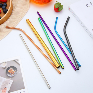 مجموعة شفاطات متعددة الألوان من الفولاذ المقاوم للصدأ 304 صديقة للبيئة بالجملة، مع إمكانية تخصيص الشعار، حاصلة على شهادة CE، أدوات شرب آمنة للطعام - Product Image 3