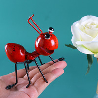Ensemble d'art mural en fer rustique multicolore en forme de fourmis, figurines de fourmis pour la décoration du salon, du patio et de la maison