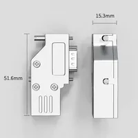 DB9 Mini connecteur à coque métallique 90 degrés RS232 Terminal de Port série 9pin prise de type L aiguille solide mâle femelle de qualité industrielle