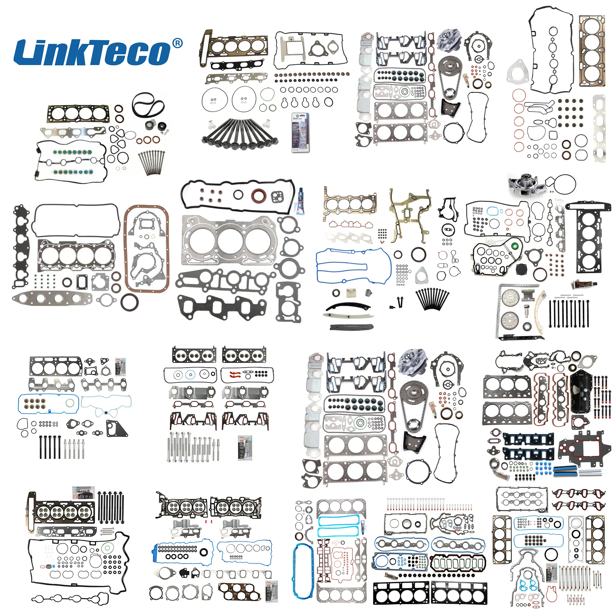 Linkteco OEM Quality Car Engine Parts Overhaul full Gasket Head Gasket Kit Set For GM Chevy CHEVROLET GMC BUICK Cadillac Ecotec