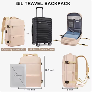 กระเป๋าเป้สะพายหลังสำหรับเดินทางไปโรงเรียนสำหรับผู้หญิง  แบบกันน้ำ  พร้อมสายรัดอก  น้ำหนักเบา  ใช้ได้ทุกวัน - Product Image 4