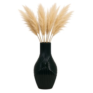 Vaso in ceramica testurizzata contemporanea per l'arredamento del soggiorno, vaso decorativo per fiori per la casa, la camera da letto o l'ufficio - Product Image 2
