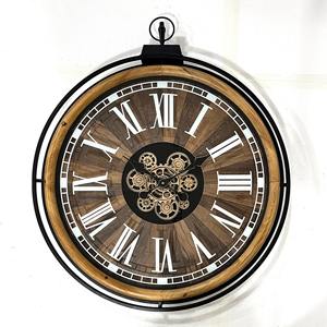 Horloge murale en métal à face unique <span class=keywords><strong>de</strong></span> 30 pouces Super grande <span class=keywords><strong>montre</strong></span> <span class=keywords><strong>de</strong></span> poche <span class=keywords><strong>aiguille</strong></span> d'engrenage mobile vintage contemporaine pour le salon - Product Image 1