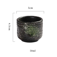 Tasses à saké en céramique japonaise, peintes à la main, avec glaçure de four, mini-tasses à vin pour saké, shochu, whisky, pour la maison, le bar et le restaurant