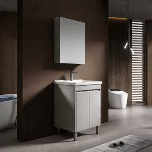 <span class=keywords><strong>Meuble</strong></span>-lavabo compact pour salle de bain avec <span class=keywords><strong>vasque</strong></span> intégrée, <span class=keywords><strong>meuble</strong></span>-<span class=keywords><strong>vasque</strong></span> autoportant gain de place avec rangement pour petites salles de bain - Product Image 5