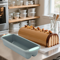 MIXWARES Moule à pain et à gâteau rectangulaire en silicone jetable non toxique, antiadhésif pour four et micro-ondes