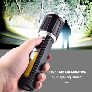 ซินสเตอร์ไฟฉายขนาดเล็กแบบซูมได้ LED ระยะไกลแบบพกพาสำหรับใช้งานกลางแจ้ง ไฟด้านข้างแบบ COB - Product Image 1