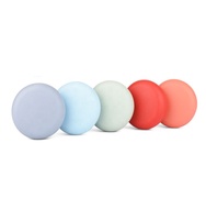 Mini étui à poudre compact vide peinture en caoutchouc coloré Offre Spéciale étui à poudre Macaron personnalisé pour le visage