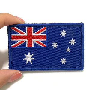 Parche de bandera estadounidense de país personalizado de fábrica bordado de hierro en coser insignia bordado parches de bandera - Product Image 2