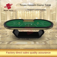MG Texas Hold'em Table de divertissement en bois et plastique Texas Poker Baccarat Niu Niu Long Hu 21 Black Jack Card Table