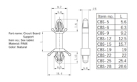 Entretoise de poussée avec coussin, entretoise de poussée en nylon en forme de goutte d'eau à double fixation rapide pour supports de cartes de circuits imprimés de contrôleurs d'éclairage LED