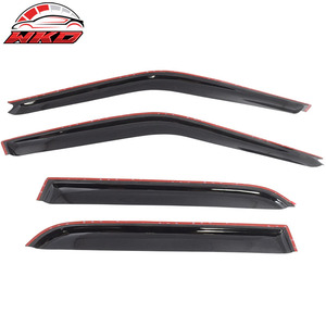 Viseras para ventanas de Honda Civic 88-91 Sedán, 4 piezas, con cinta adhesiva, protección contra lluvia y sol, de policarbonato, para ventanas laterales de coche. - Product Image 3