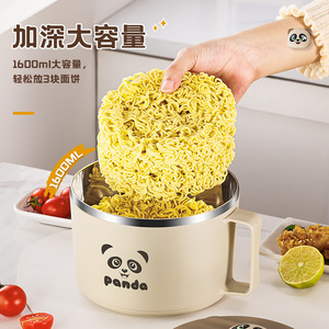 Tazón de Fideos Instantáneos Panda con Tapa, Gran Capacidad, Hermético, para Uso en Dormitorios Estudiantiles - Product Image 2