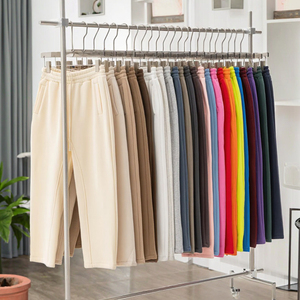 กางเกงขายาวลำลองผู้ชายคุณภาพสูง สไตล์สปอร์ต แฟชั่นทันสมัย ทรงหลวม สวมใส่สบาย ผ้าฝ้าย 100% เอวกลาง ผ้าฟลีซ ด้านหน้าเรียบ สามารถปรับแต่งได้ - Product Image 2