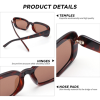 Lunettes de soleil professionnelles classiques à motif léopard, monture épaisse, légères, confortables, pour les voyages, la plage, le quotidien, unisexes