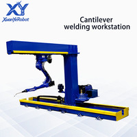 Station de soudage automatique cantilever avec robot Yaskawa AR2010, entraînement servo-électrique PLC, protection IP67, capacité de production de 100 unités