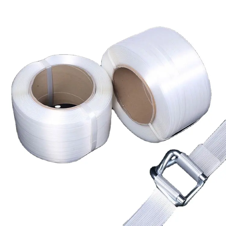 Prodotti per il fissaggio del carico cinghia composita in poliestere del produttore della cintura di imballaggio per il trasporto del cartone da 25 mm