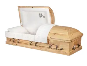 Wholesale High Quality Satin Interior Cheap Wood Coffin For Cremation For Italian Market