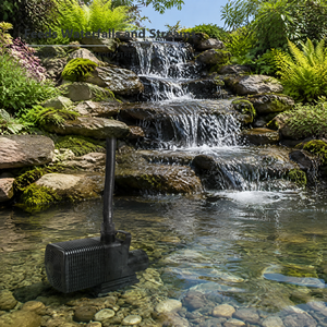 Pond <b>Pump</b> Submersible Fountain Waterfall <b>Pump</b> with Filter Cage Hose Adapter for Koi Pond Aquaculture - Product Image 6
