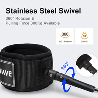 WOOWAVE 2026 Hotsale Laisse droite pour SUP, Corde de surf droite légère pour planche à pagaie