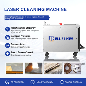 Pulitore Laser Portatile da 200W a Impulsi per Rimozione Industriale di Ruggine, Vernice e Rivestimenti, Sistema di Pulizia Laser a Fibra Portatile Raffreddato ad Aria - Product Image 2