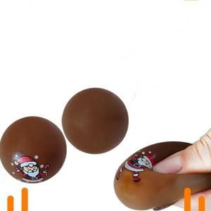 Custom 30Mm Christmas Water Bead Snowman Themed Tpr <b>Balls</b>, Stress - Relief <b>Squeeze</b> Toys - Product Image 4