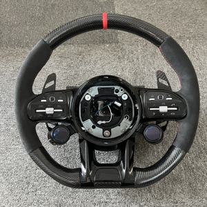 Volante de Fibra de Carbono de Alta Calidad para AMG con Botón OLED para Alcatara, para Benzs W204 W205 W211 W212 W213 Años 2005-2021 - Product Image 1