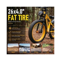 Vélo électrique à pneus larges EOEOTWO 26"x4.0 pour adultes, moteur 1500W, batterie 48V 17.5Ah, suspension intégrale, VTT électrique avec assistance au pédalage