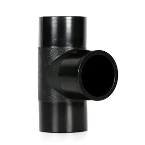 Big Size HDPE PE Plastic Butt Fusion Fittings Equal Tee For Water Pump